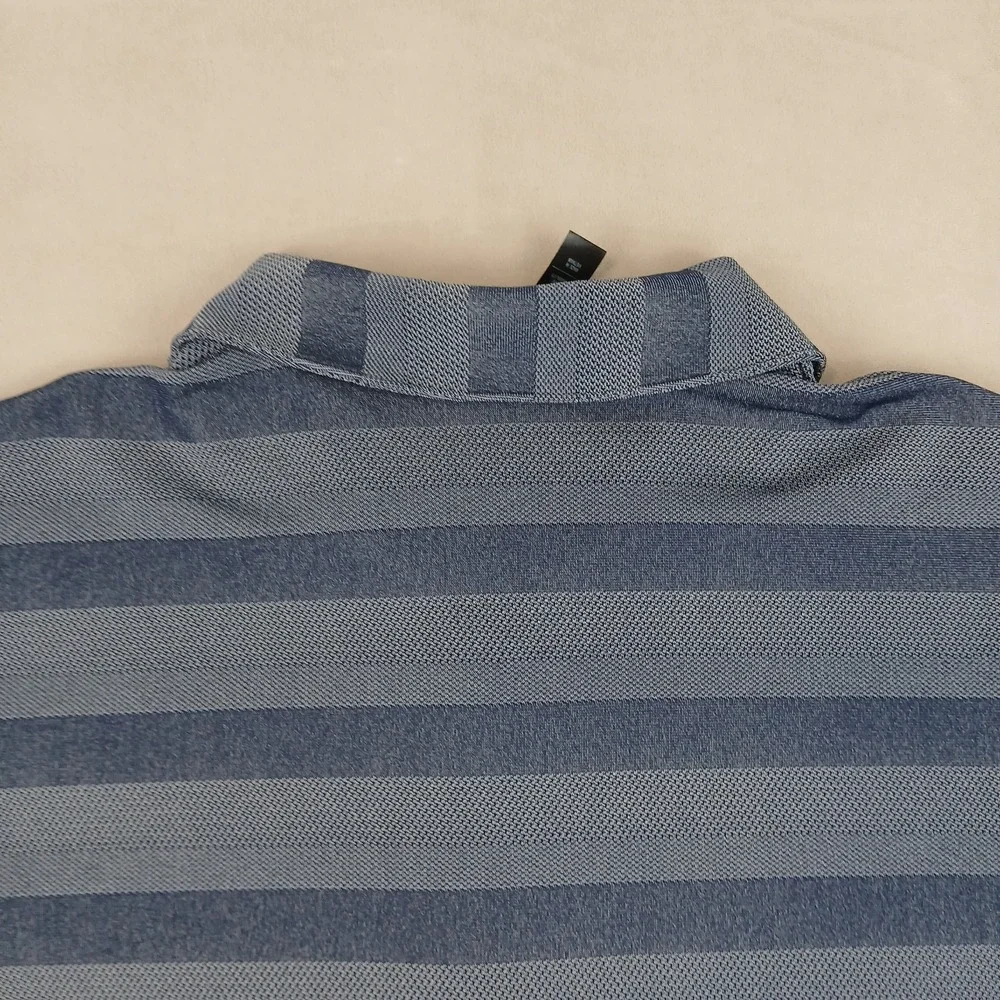 Adidas XL Mens Polo Shirt Golf Knit Stripes‎ 24x29